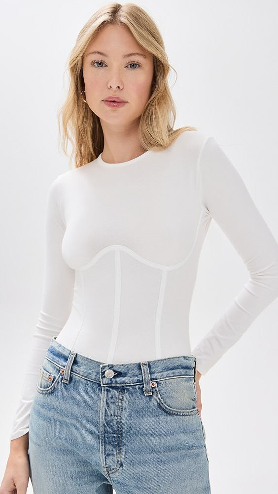 Cotton Long Sleeve Thong Bodysuit | Shopbop