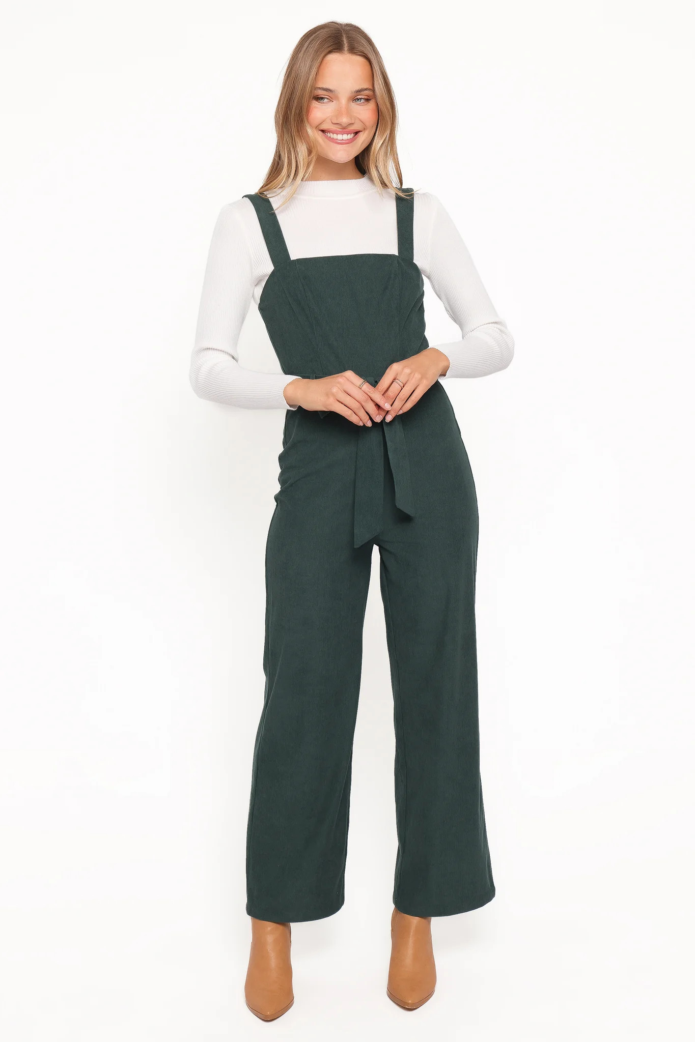 Selene Corduroy Jumpsuit - Green | Petal & Pup (US)