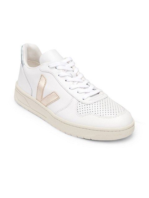 V-10 Leather Logo Sneakers | Saks Fifth Avenue