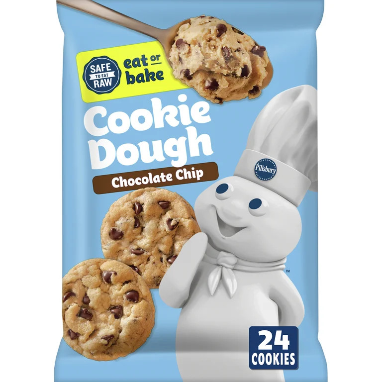 Pillsbury Ready To Bake Chocolate Chip Cookies, 24 Ct, 16 oz | Walmart (US)