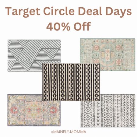 Target circle deal days 40% off rugs

#target #targetfinds #targetdeals #targethome #targetsale #sale #discount #deals #rugs #home #homedecor #decor #bedroom #livingroom #trending #trends #style #bestsellers #favorites 

#LTKsalealert #LTKxTarget #LTKhome