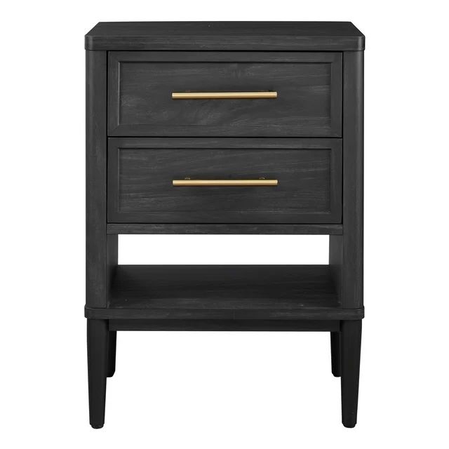 Better Homes & Gardens Oaklee 2 Drawer Nightstand for bedroom ,Charcoal Finish - Walmart.com | Walmart (US)