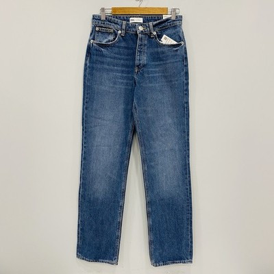 ZARA NWT 6 High Rise Mom Fit Denim Jeans Button Fly Straight Leg City Chic Boho | eBay US