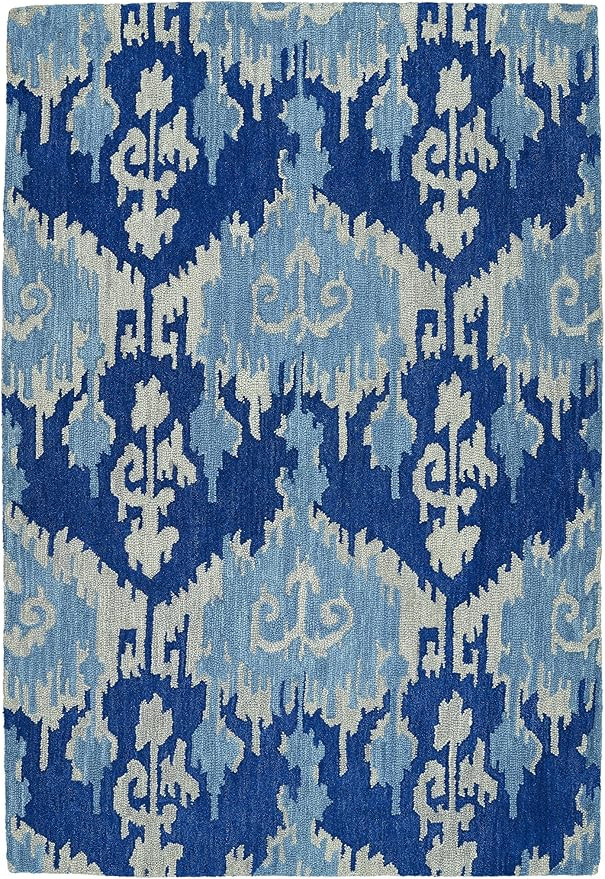 Kaleen Rugs Casual Hand-Tufted Area Rug, Denim, 2' x 3' | Amazon (US)