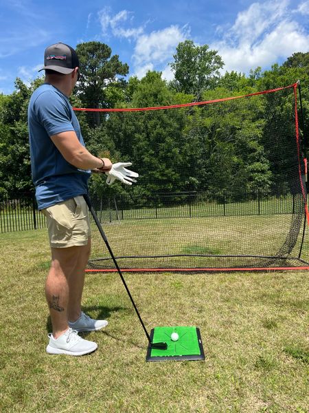 Good Father’s Day gift idea for a golfer! Practice net and mat! 