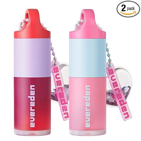 Evereden Kids Tinted Non Toxic Lip Gloss Kit: Ruby Red & Sakura Pink - Non Toxic Makeup Kit for G... | Amazon (US)