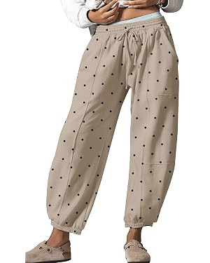 Barrel Sweatpants Women Leopard Pants 2025 Casual Baggy Cheetah Print Trousers with Pockets | Amazon (US)
