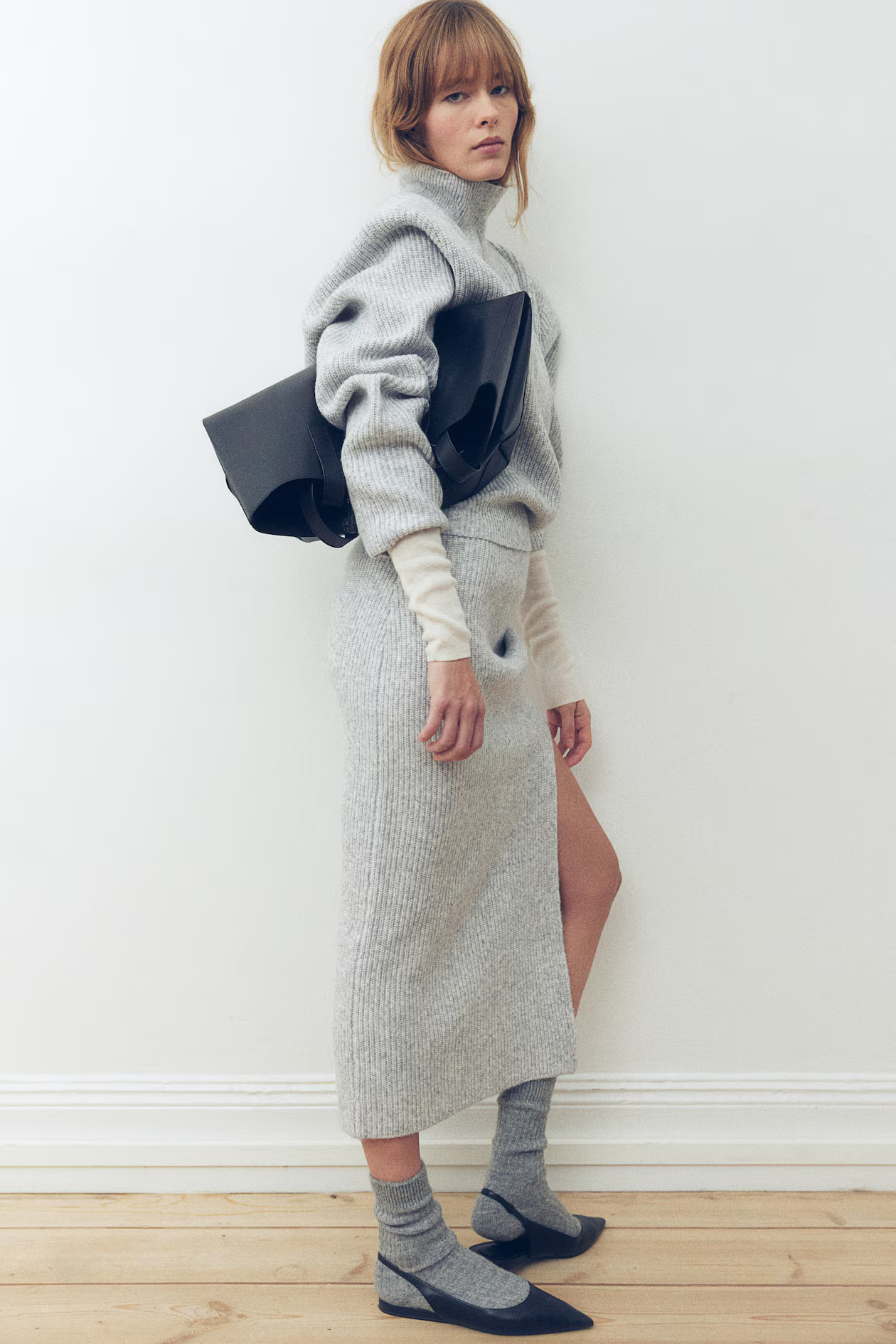 Rib-Knit Pencil Skirt | H&M (US + CA)