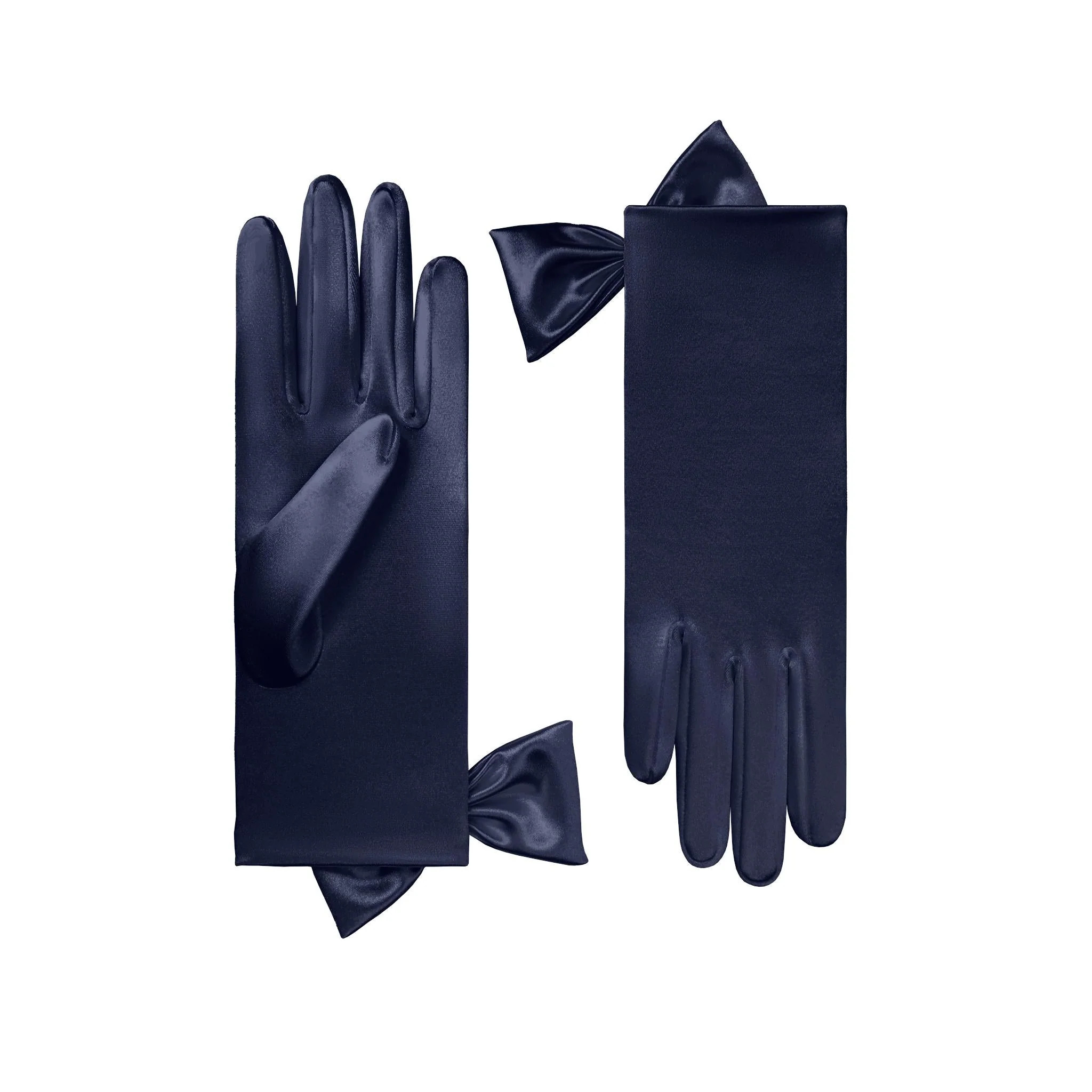 Short Satin Gloves - Penelope | Cornelia James