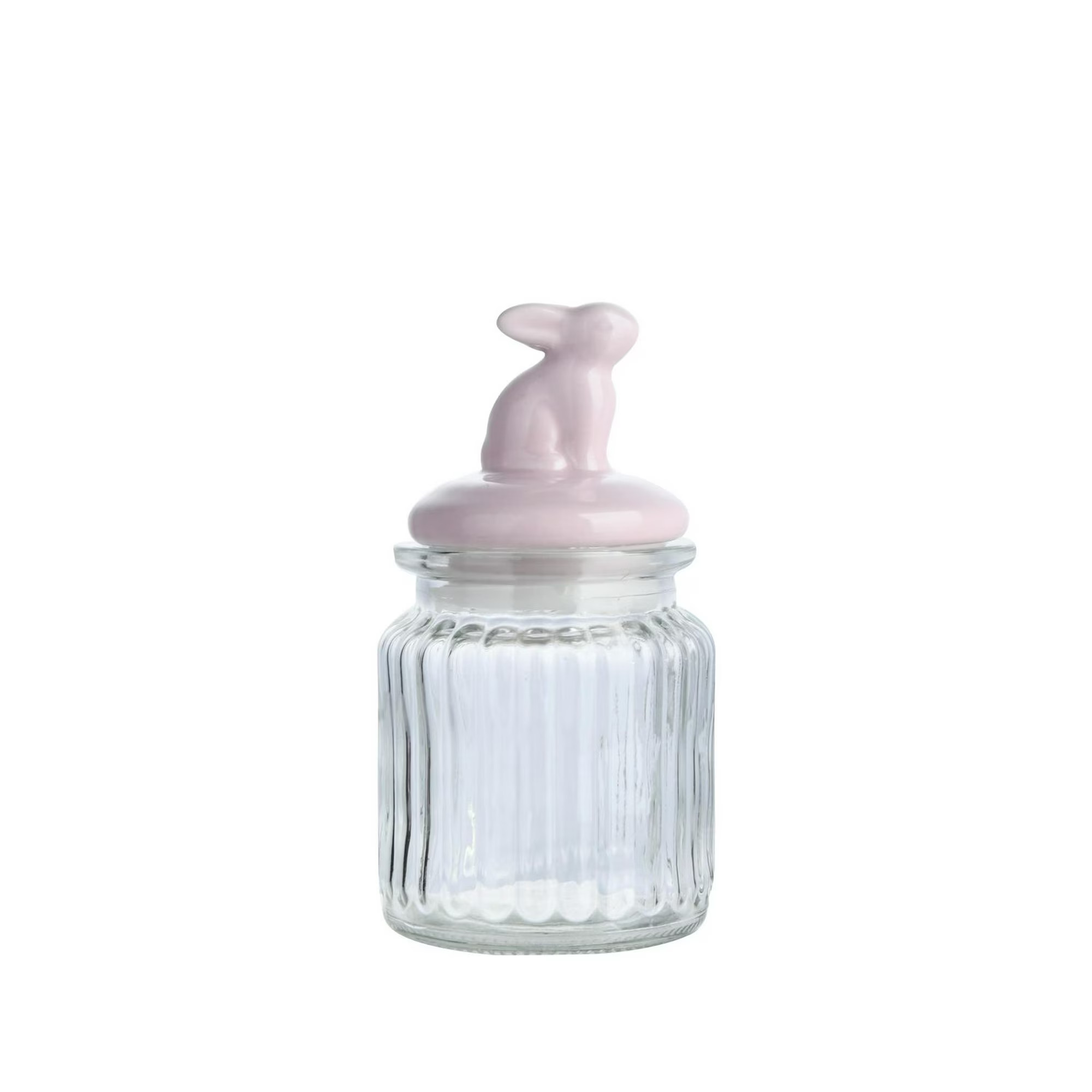 Way to Celebrate Glass Jar with Pink Ceramic  Rabbit Lid, 10 oz, 1 piece, 10OZ GLASS CANISTER | Walmart (CA)