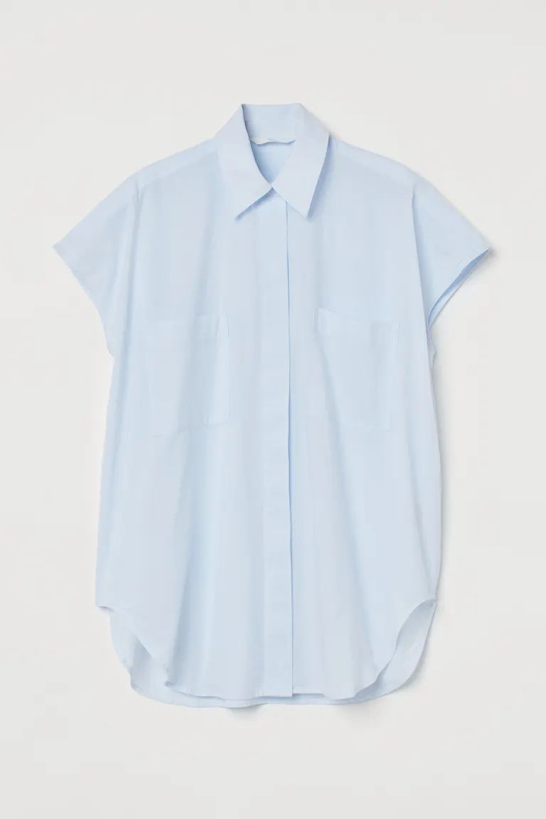 Sleeveless cotton blouse | H&M (UK, MY, IN, SG, PH, TW, HK)