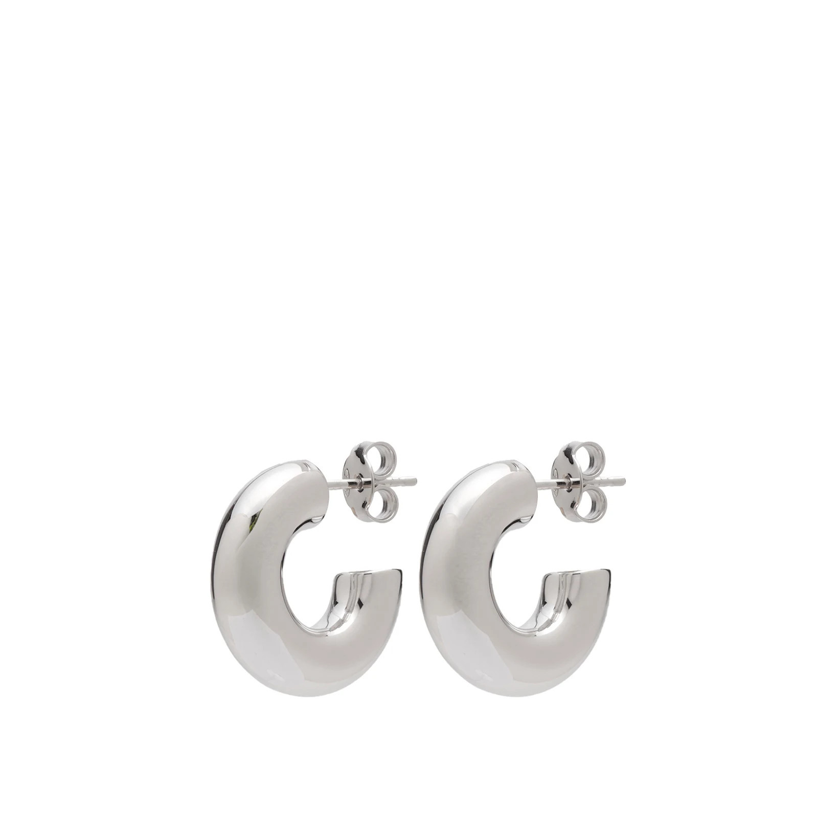 Missoma Women's Chubby Mini Hoop Earrings in Silver | END. Clothing