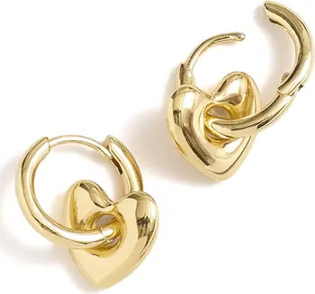 Madewell Puffy Heart Huggie Earrings | Nordstrom | Nordstrom