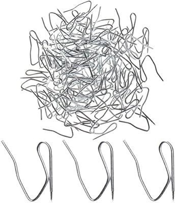 Pengxiaomei 100 Pack Curtain Hooks, Metal Pin-On Drapery Hooks for Window Curtain, Door Curtain a... | Amazon (US)