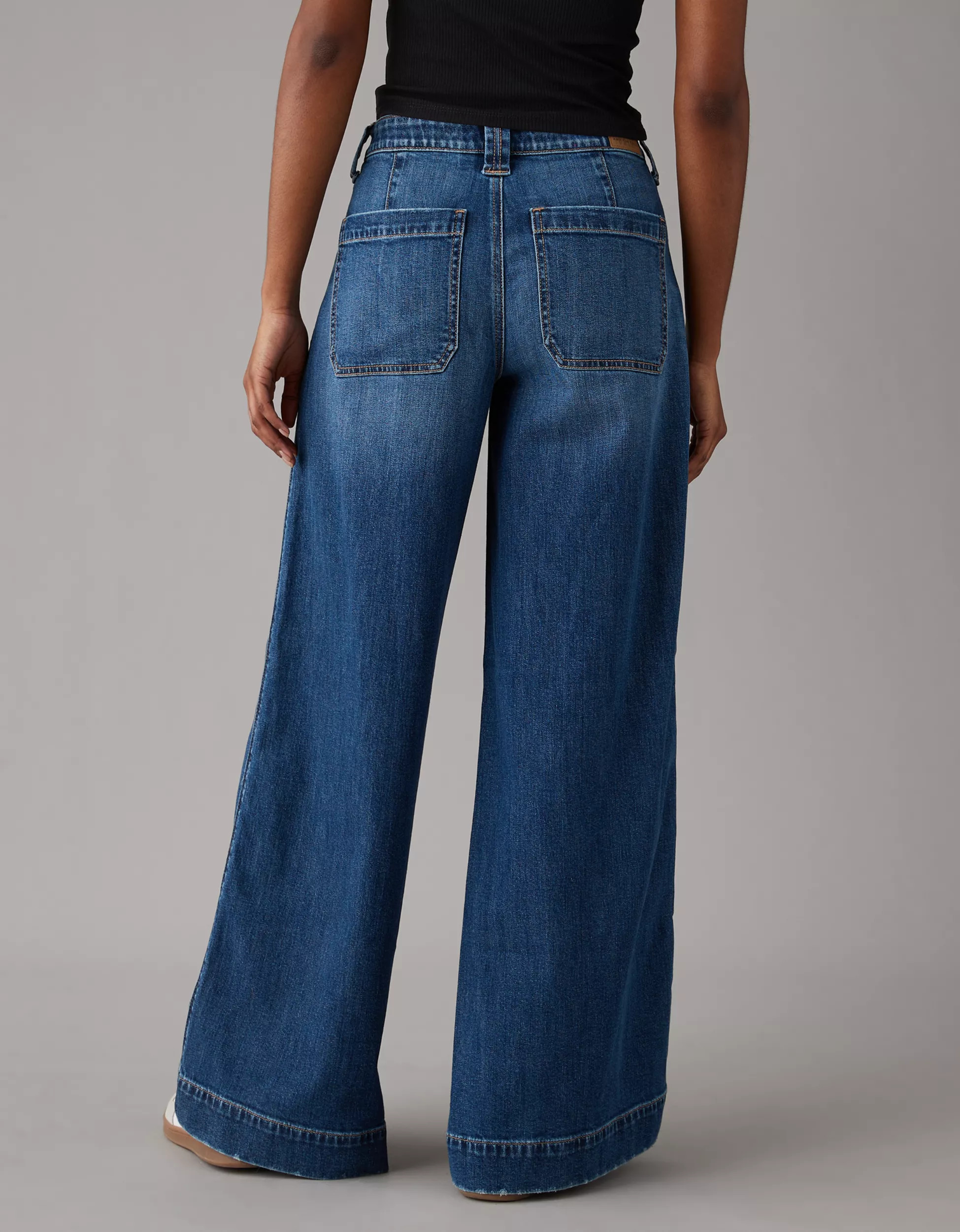 AE AE Dreamy Drape Stretch Baggy Ultra Wide-Leg Super High-Waisted Jean | American Eagle Outfitters (US & CA)
