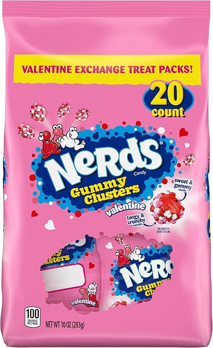 Nerds Valentine's Clusters Exchange 20 ct. (.5oz pouches) | Amazon (US)