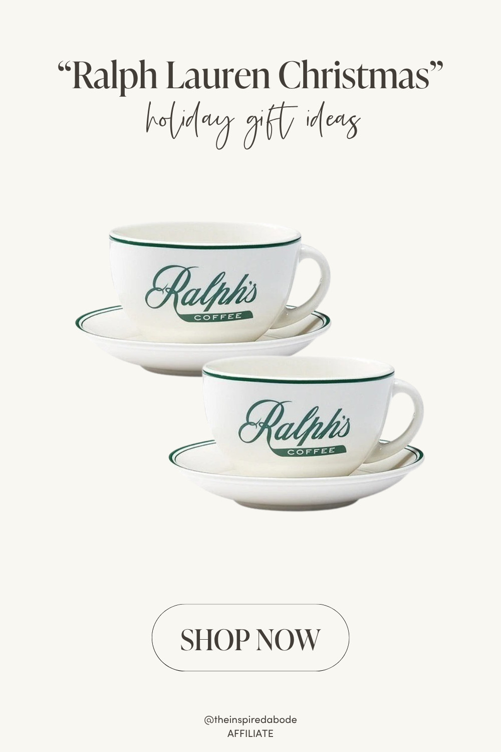 Even if you can't make it to the real Ralph's for coffee this Christmas, these Ralph's Coffee mugs will be the perfect gift for the Ralph Lauren lover in your life 🤍 

 #LTKGiftGuide #LTKHoliday #LTKHome