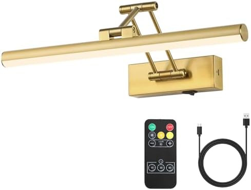 Joossnwell Wireless Picture Light Battery Operated with Remote LED Art Lights for Paintings Recha... | Amazon (US)