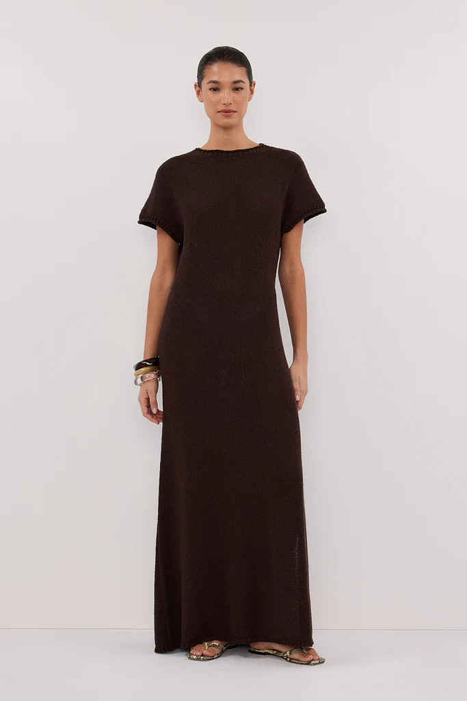 ERIN CHOC KNIT MAXI DRESS | DISSH