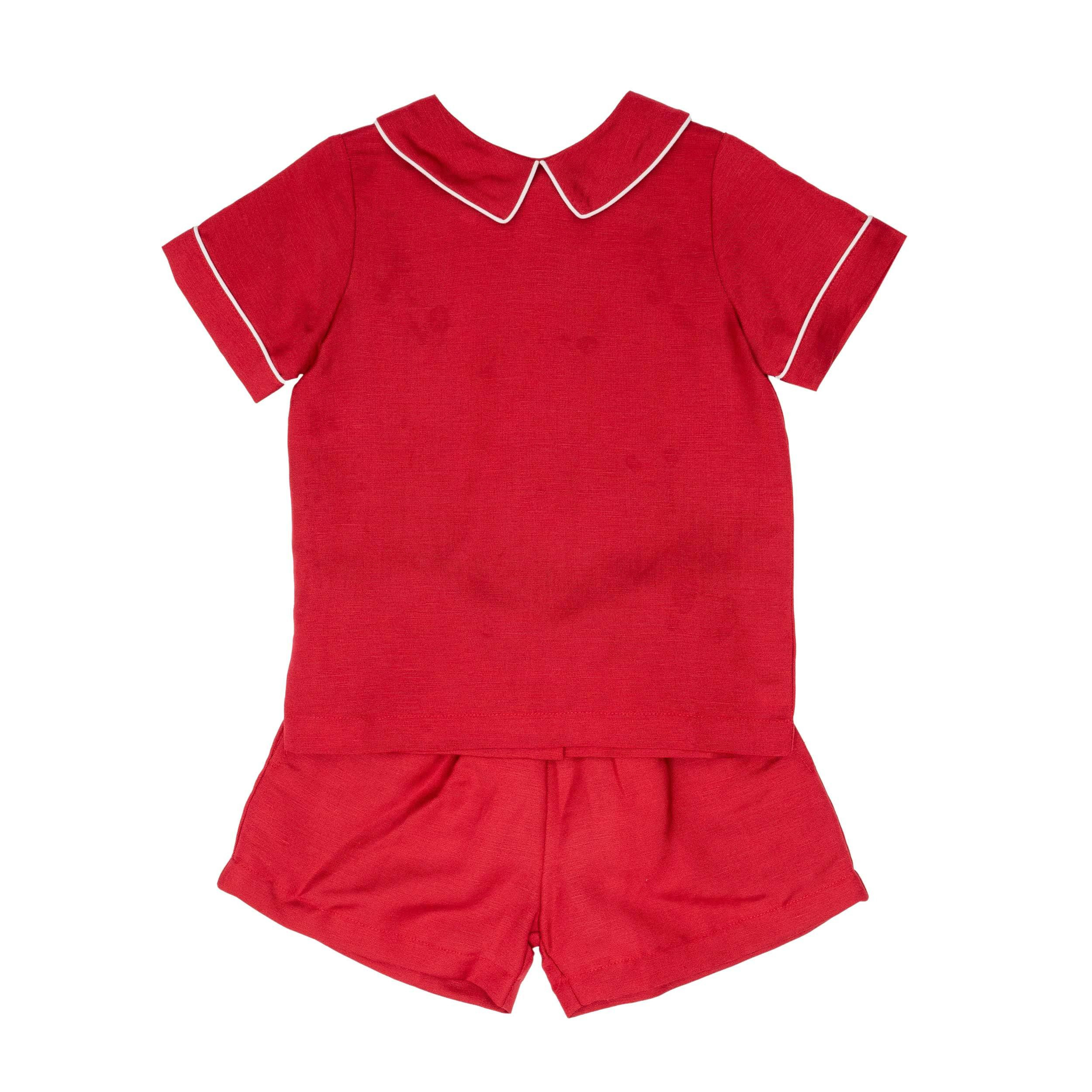 Isaiah Red Short Set | The Oaks Apparel Company