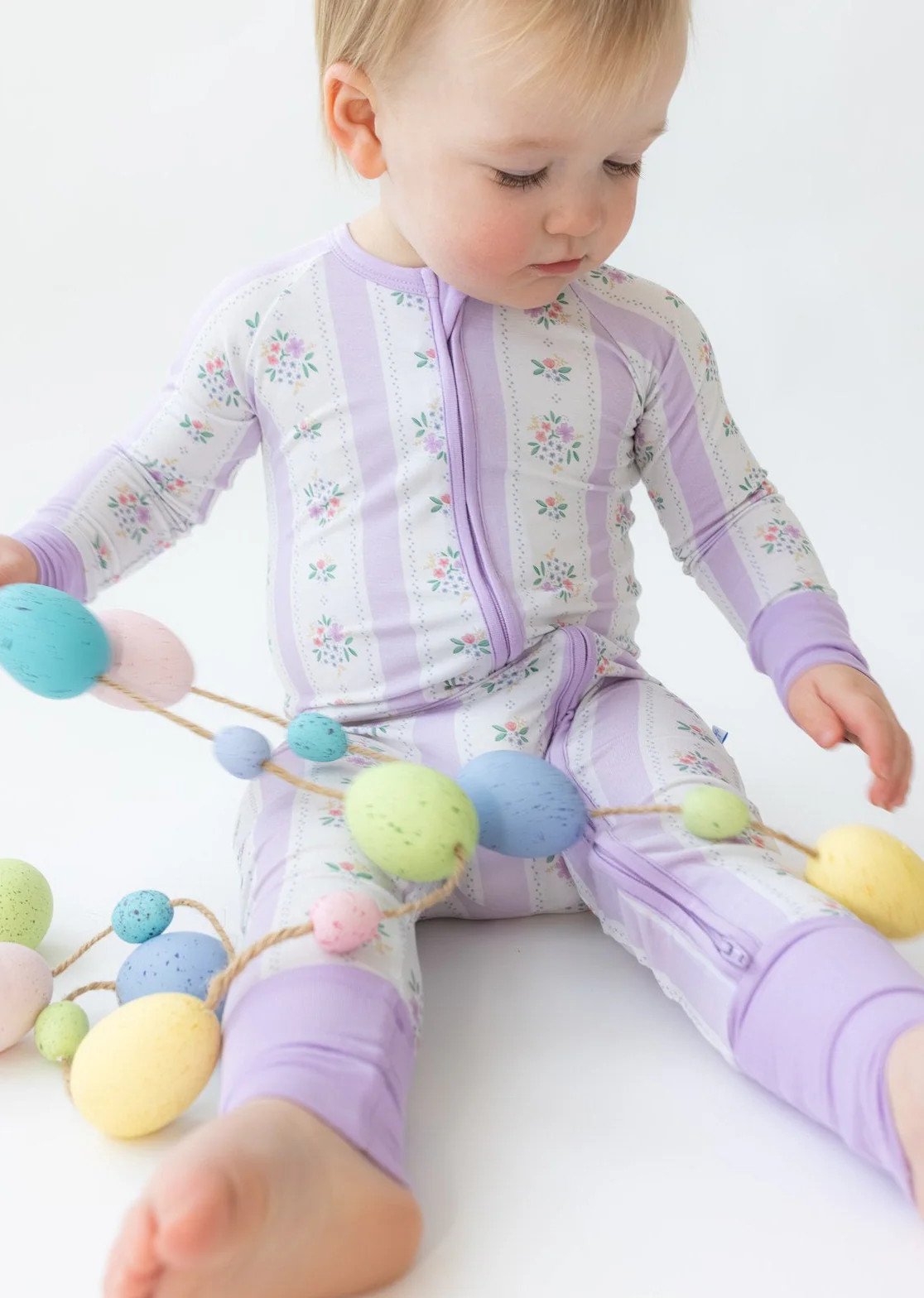 Lavender Stripe Zippy | Tiny Jams