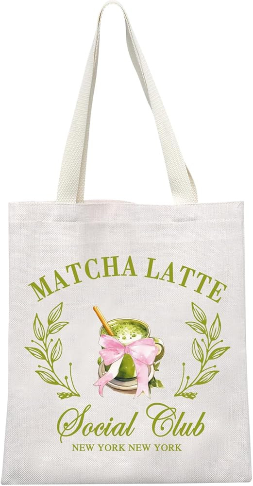 MEIKIUP Matcha Latte Lover Gift - Reusable Grocery Bags & Matcha Barista Gift | Amazon (US)