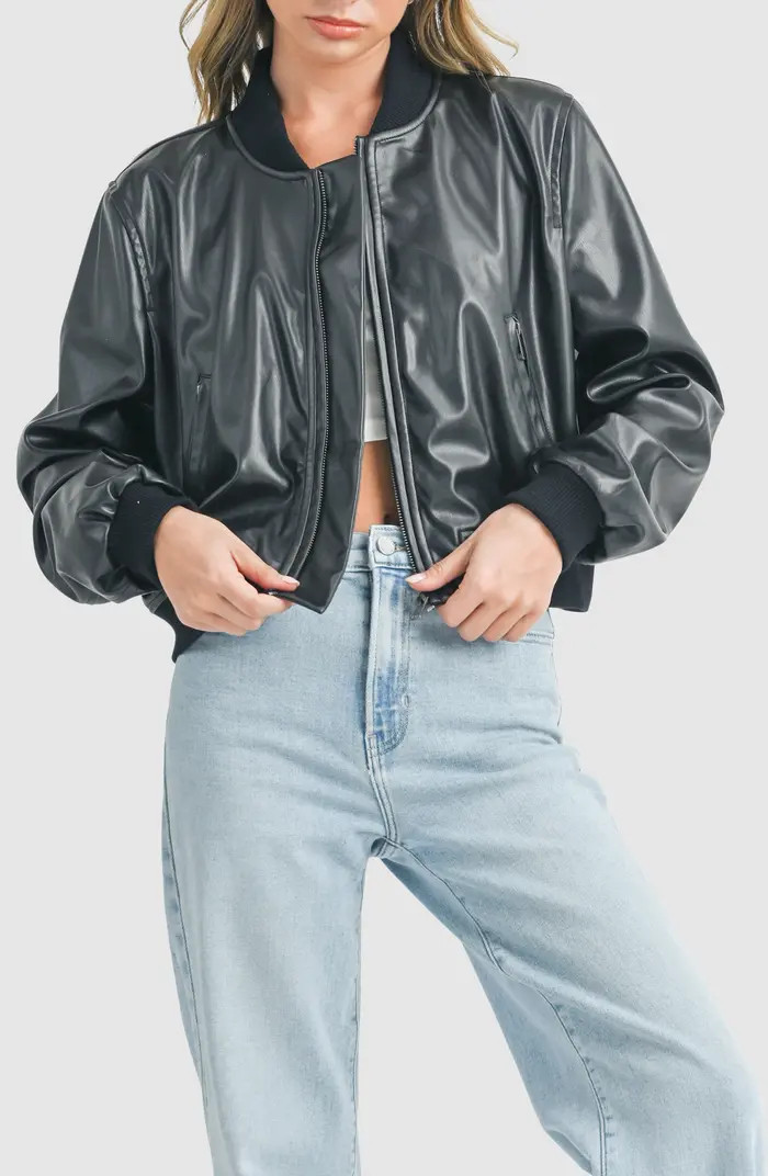 Faux Leather Bomber Jacket | Nordstrom