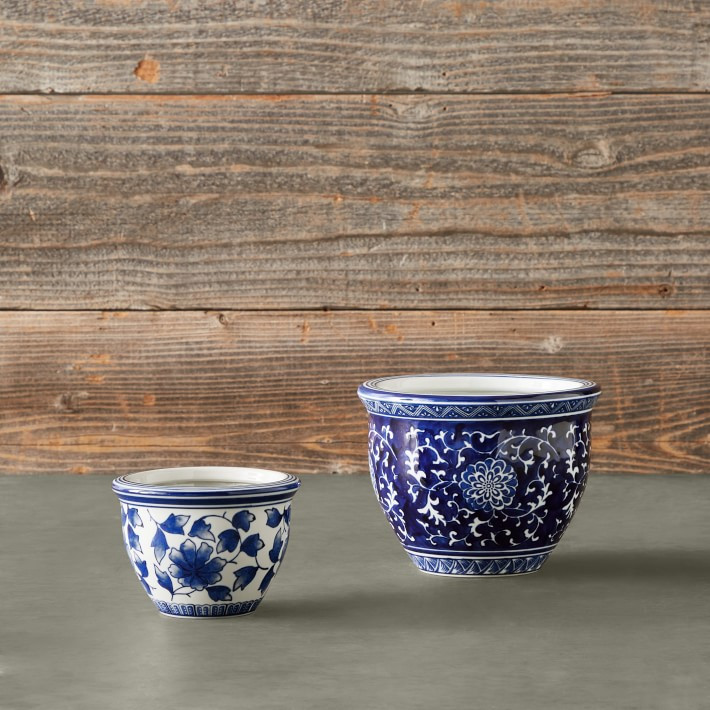 Blue & White Mini Planter Set | Williams-Sonoma