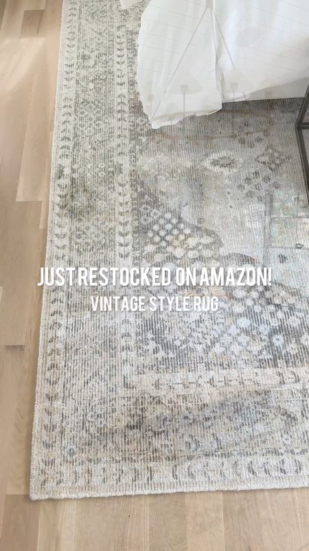 My vintage style rug was just restocked on Amazon! It is soft, durable, and has the prettiest colors of beige, gray, ivory, and soft blue. We have an 8 x 10 size in our bedroom. Don’t wait on this, last time it was sold out for months!

#LTKstyletip #LTKhome #LTKsalealert