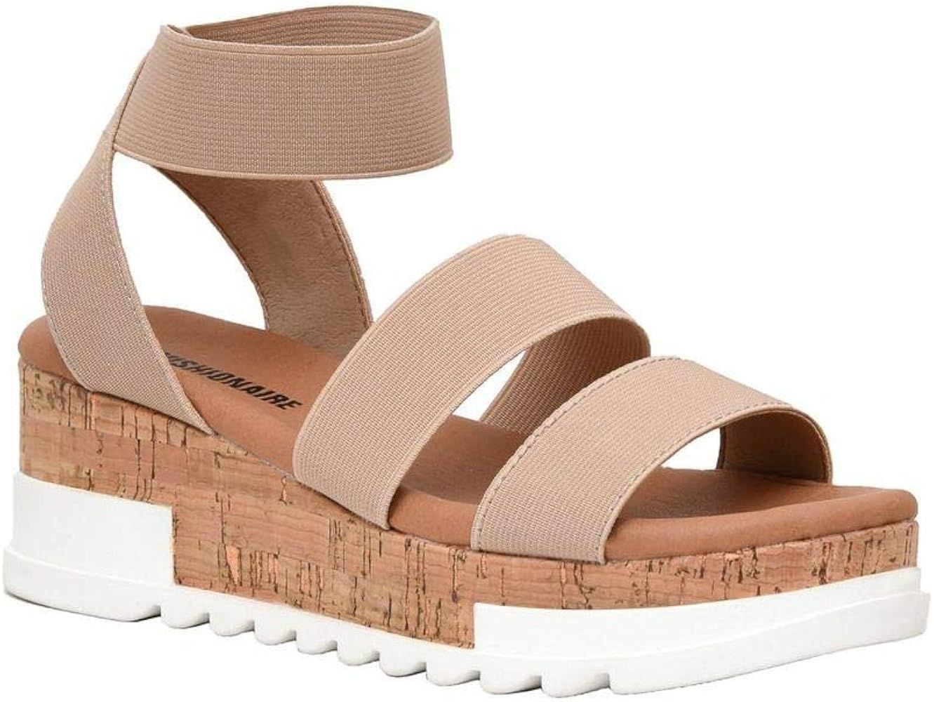 CUSHIONAIRE Women's Naomi Cork Wedge Sandal +Wide Widths Available | Amazon (US)