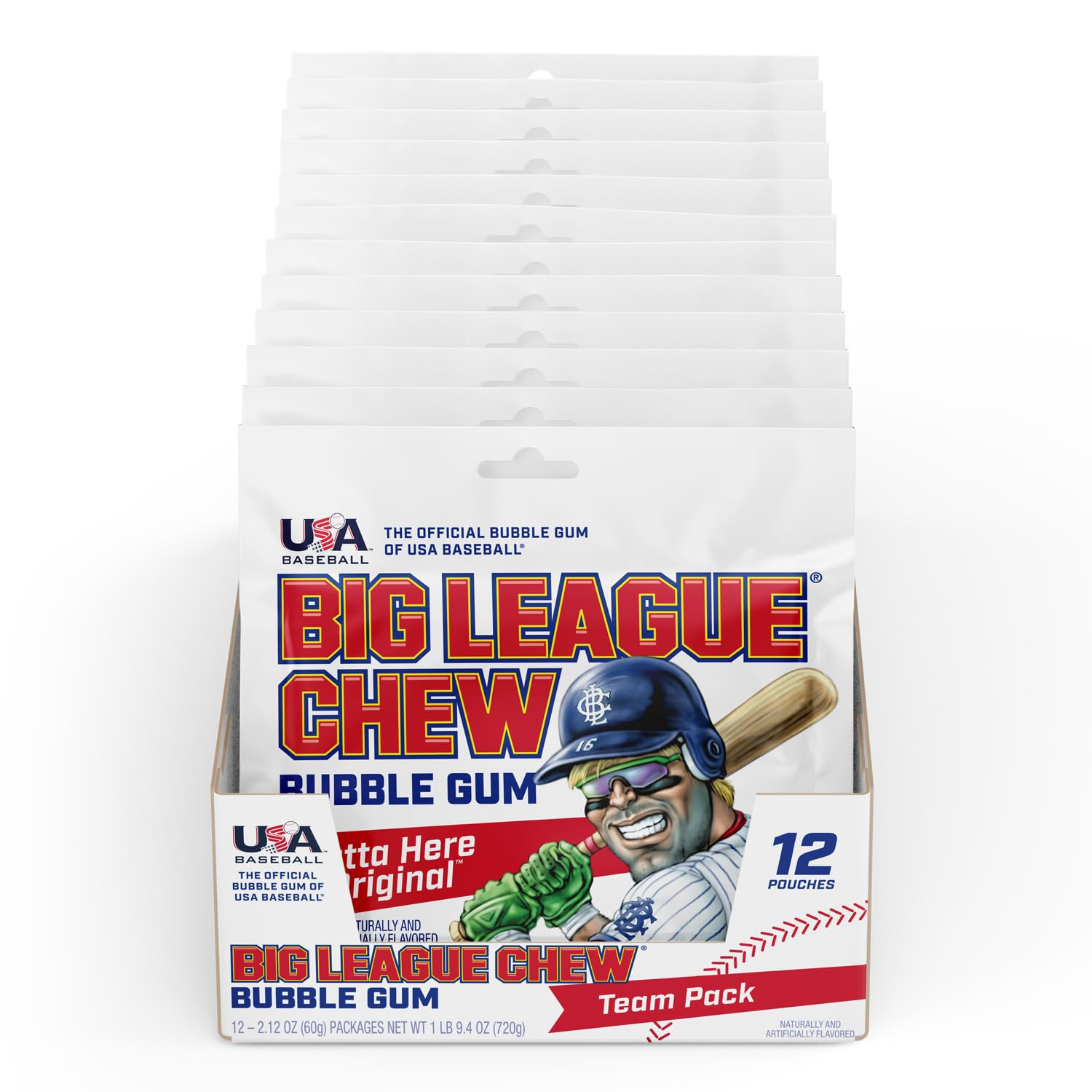 Big League Chew Outta Here Original Bubble Gum - Classic Ballpark Flavor | Perfect for Baseball G... | Amazon (US)