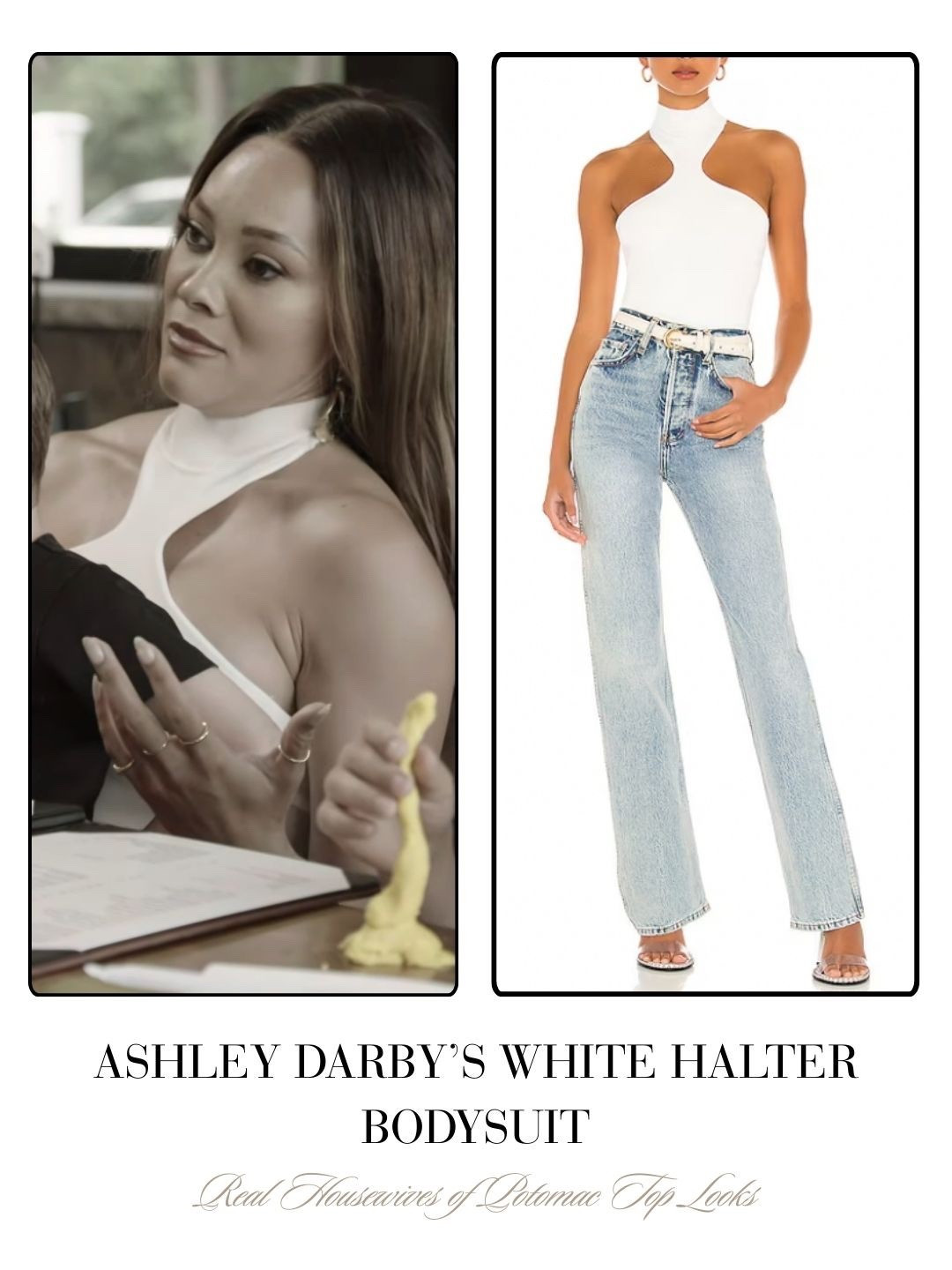 Ashley Darby’s White Halter Bodysuit 

#LTKFindsUnder100