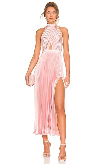L'IDEE Renaissance Split Gown in Pink. - size 12/L | Revolve Clothing (Global)