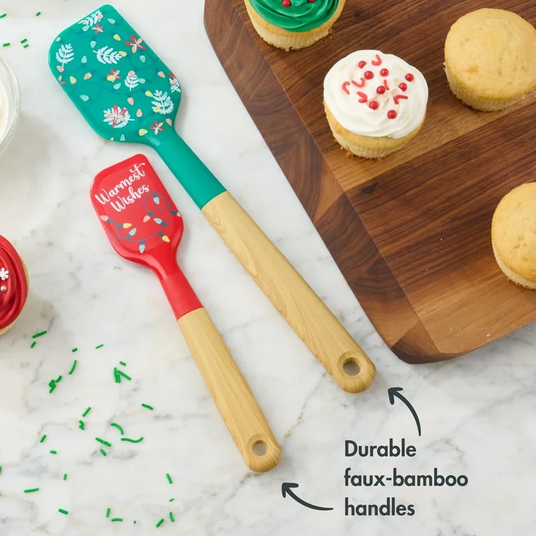 Holiday Time 2 Piece Silicone Spatulas - Red and Green | Walmart (US)