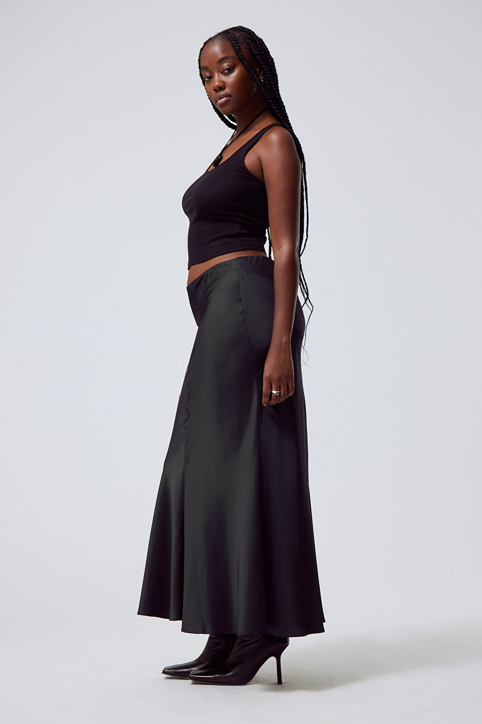 Paige Satin Long Skirt | Weekday