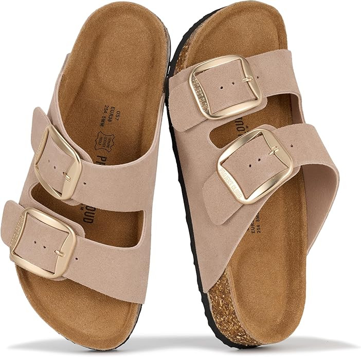 Project Cloud 100% Genuine Leather Flat Sandals for Women 2026 Comfortable Beach Essentials Women... | Amazon (US)