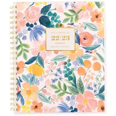 2022-23 Academic Planner Weekly/Monthly CYO Workbook 11"x8.5" Watercolor Floral - Rifle Paper Co. for Cambridge | Target