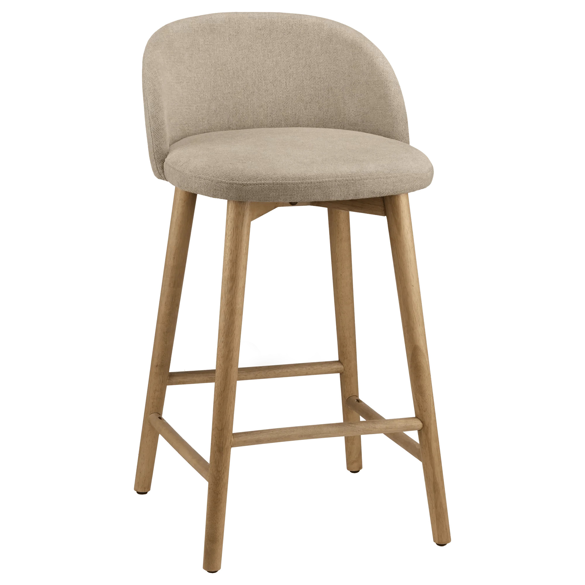 Bouclair Beige Fabric and Wood Stool | Walmart (CA)