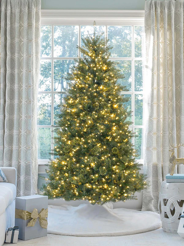 6.5' Yorkshire Fir Artificial Christmas Tree with 500 Warm White LED L | King of Christmas