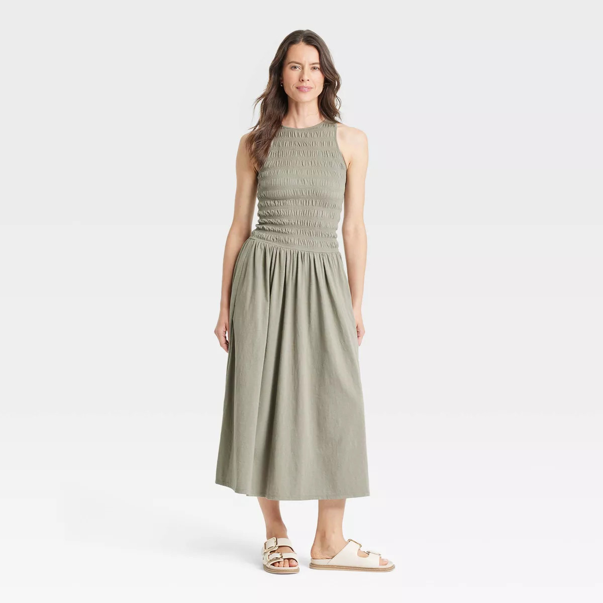 Women's Smocked Knit Maxi A-Line Dress - Universal Thread™ | Target