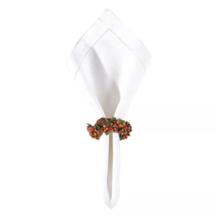 C&F Home Pinecone Berries Napkin Ring Set of 6 | Target