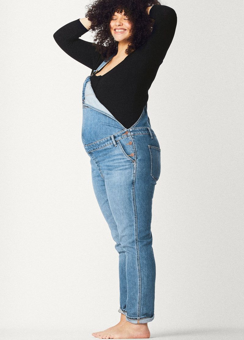 the denim maternity overall | Hatch Collection