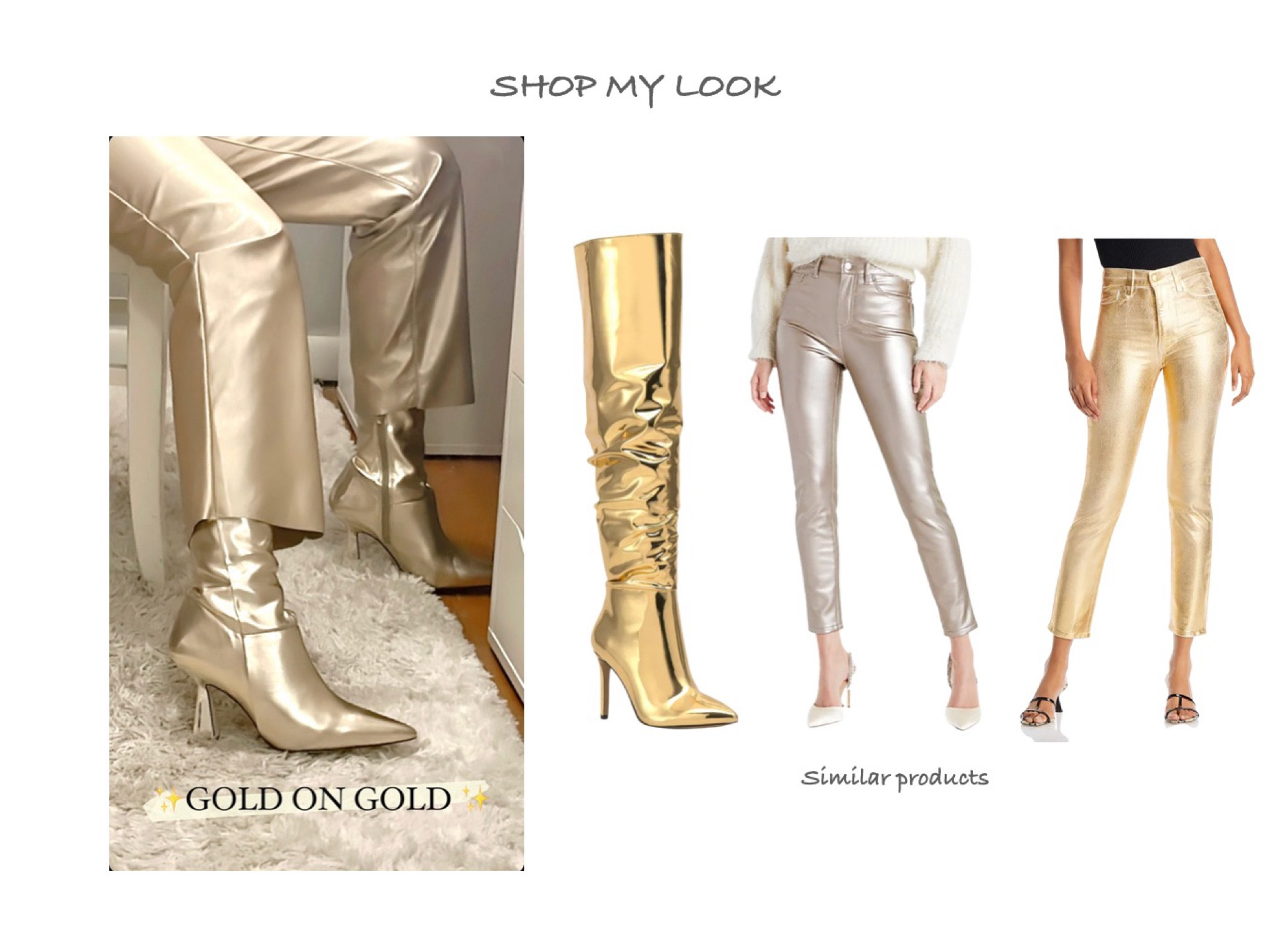 Get the golden look 👑⭐️ - This gold combo was a show stopper! 

#LTKsalealert #LTKSeasonal #LTKstyletip