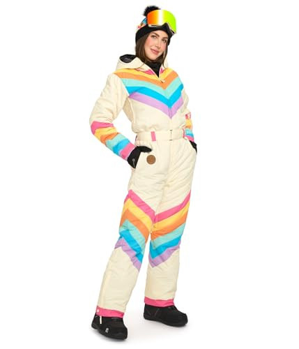 Tipsy Elves Women's Retro Rainbow Ski Suit Size Medium | Amazon (US)