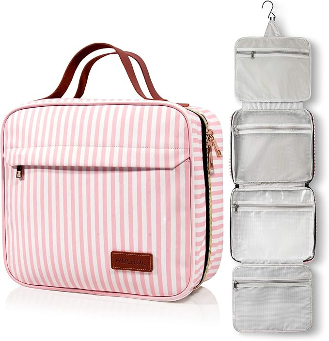 Toiletry Bag, WDLHQC Travel Hanging Makeup Bag ,Waterproof Large Cosmetic Make up Organizer for T... | Amazon (US)