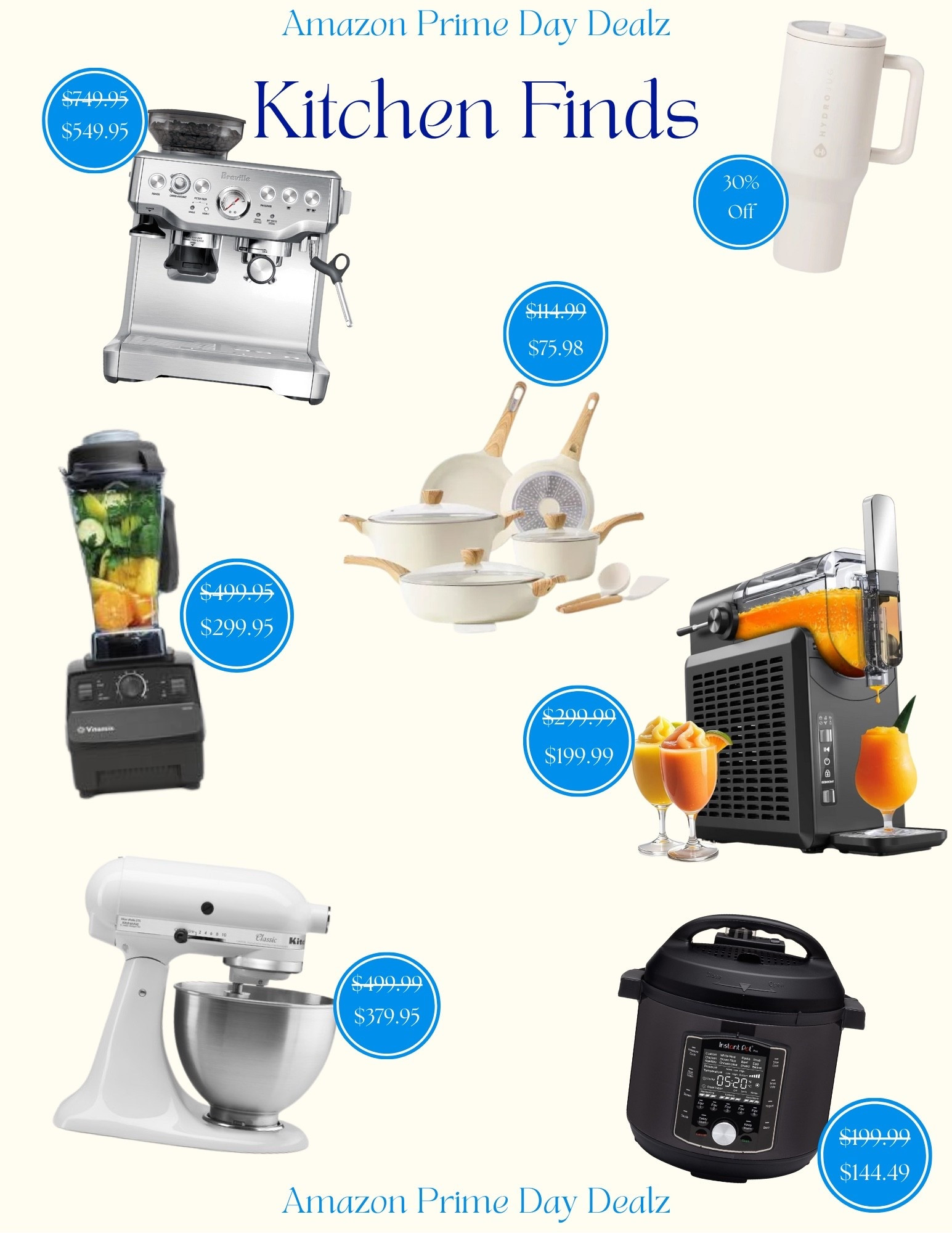Prime Day Kitchen Finds #primeday #kitchenwear #vitamix #breville #kitchenaid #instapot #icebox #slushie #summerfinds #hydrojug #cookwear

#LTKSaleAlert #LTKHome