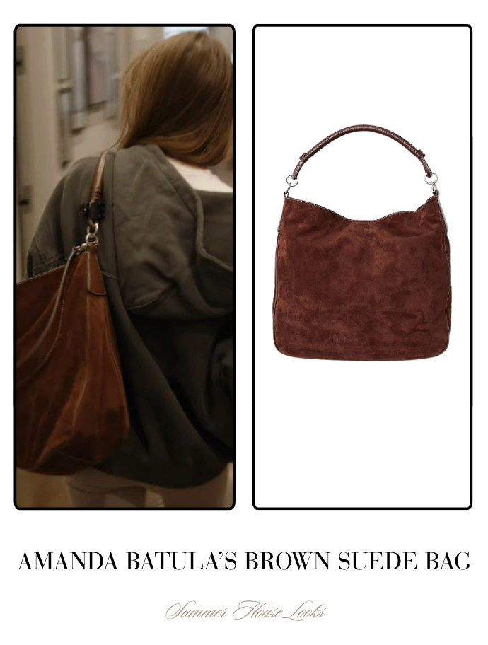 Amanda Batula's Brown Suede Bag 

 