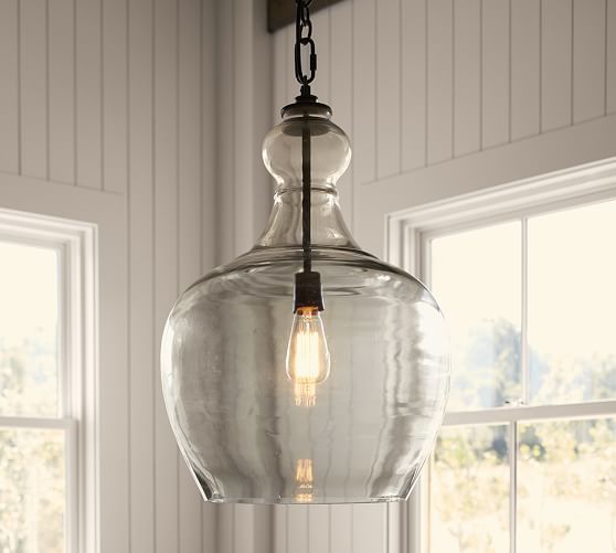 Flynn Oversized Recycled Glass Pendant | Pottery Barn (US)