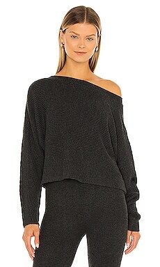 Le Ore Lodi Ribbed Knit Pullover Sweater in Dark Shadow from Revolve.com | Revolve Clothing (Global)