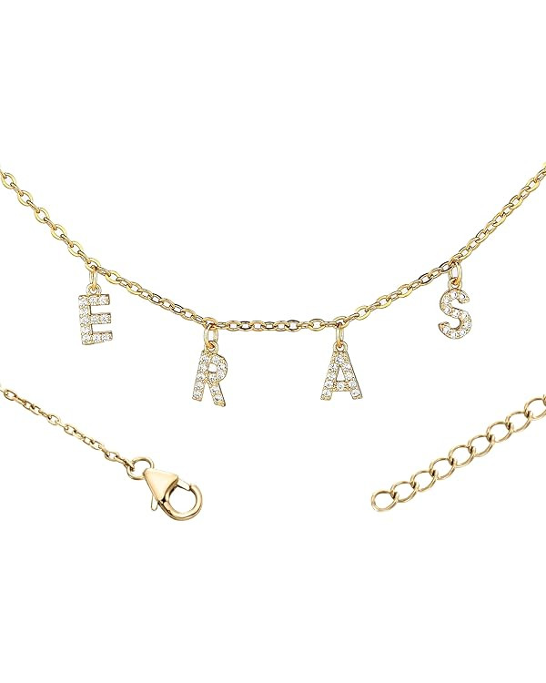 LUTER Eras Necklace, Album Gift Song Inspired Necklace Charms Letter Choker Necklace for Women Gi... | Amazon (US)